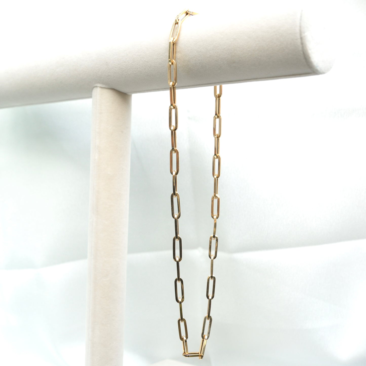 Solid Gold Paperclip Necklace