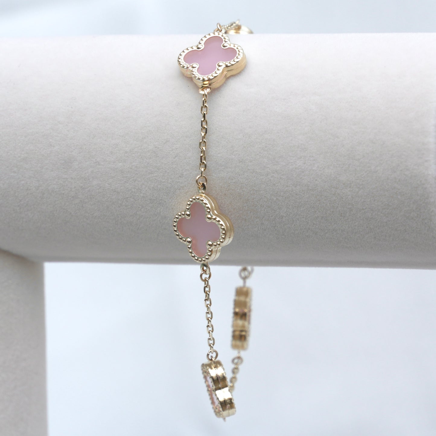 Pink Clover Bracelet