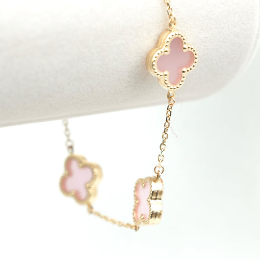 Pink Clover Bracelet